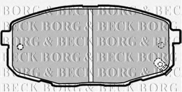 Комплект тормозных колодок, дисковый тормоз BORG & BECK BBP1868