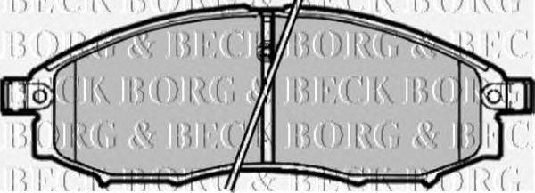 Комплект тормозных колодок, дисковый тормоз BORG & BECK BBP1882