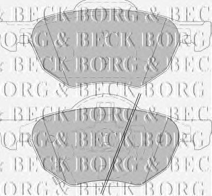 Комплект тормозных колодок, дисковый тормоз BORG & BECK BBP1883