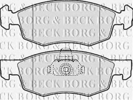 Комплект тормозных колодок, дисковый тормоз BORG & BECK BBP1886