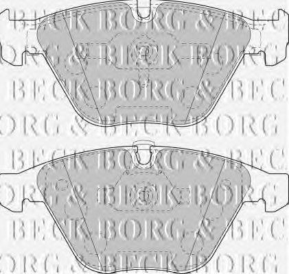 Комплект тормозных колодок, дисковый тормоз BORG & BECK BBP1894
