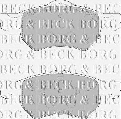 Комплект тормозных колодок, дисковый тормоз BORG & BECK BBP1902