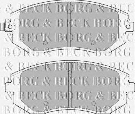 Комплект тормозных колодок, дисковый тормоз BORG & BECK BBP1905