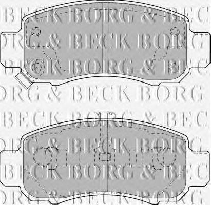 Комплект тормозных колодок, дисковый тормоз BORG & BECK BBP1906