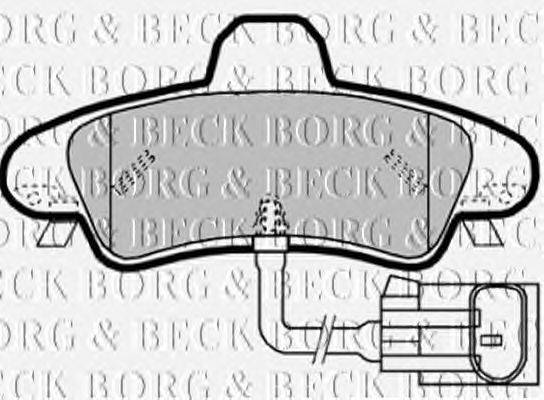 Комплект тормозных колодок, дисковый тормоз BORG & BECK BBP1908