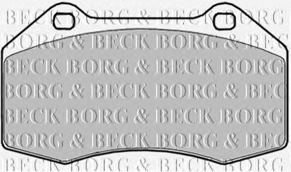Комплект тормозных колодок, дисковый тормоз BORG & BECK BBP1909