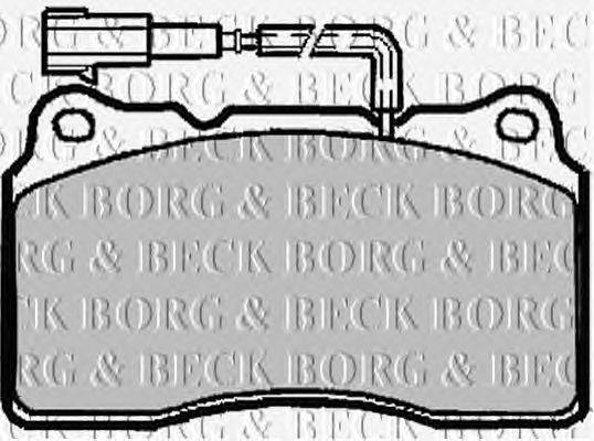 Комплект тормозных колодок, дисковый тормоз BORG & BECK BBP1918