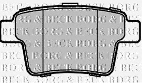 Комплект тормозных колодок, дисковый тормоз BORG & BECK BBP1933