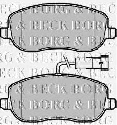 Комплект тормозных колодок, дисковый тормоз BORG & BECK BBP1954