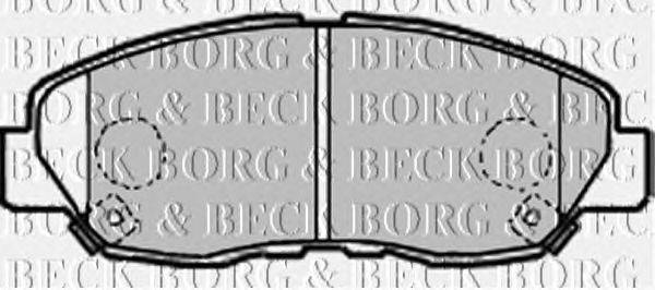 Комплект тормозных колодок, дисковый тормоз BORG & BECK BBP1962