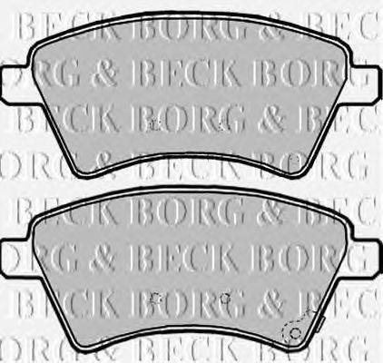 Комплект тормозных колодок, дисковый тормоз BORG & BECK BBP1968