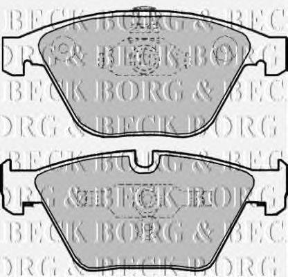 Комплект тормозных колодок, дисковый тормоз BORG & BECK BBP1969