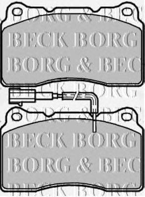 Комплект тормозных колодок, дисковый тормоз BORG & BECK BBP1980