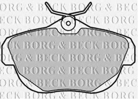 Комплект тормозных колодок, дисковый тормоз BORG & BECK BBP1989