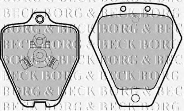 Комплект тормозных колодок, дисковый тормоз BORG & BECK BBP1996