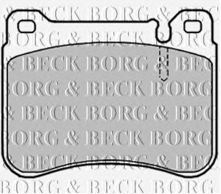Комплект тормозных колодок, дисковый тормоз BORG & BECK BBP1998