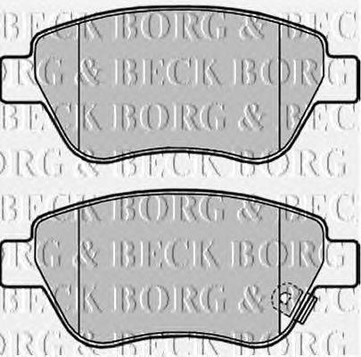 Комплект тормозных колодок, дисковый тормоз BORG & BECK BBP2000