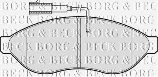 Комплект тормозных колодок, дисковый тормоз BORG & BECK BBP2001