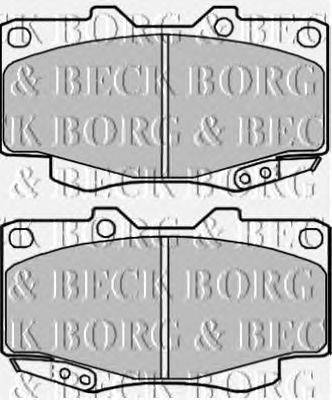 Комплект тормозных колодок, дисковый тормоз BORG & BECK BBP2002