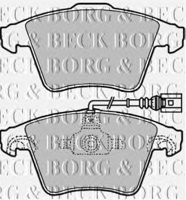 Комплект тормозных колодок, дисковый тормоз BORG & BECK BBP2005