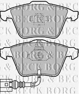 Комплект тормозных колодок, дисковый тормоз BORG & BECK BBP2012