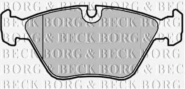 Комплект тормозных колодок, дисковый тормоз BORG & BECK BBP2014