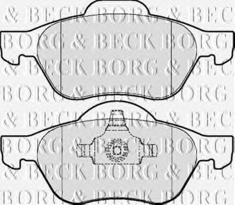 Комплект тормозных колодок, дисковый тормоз BORG & BECK BBP2015