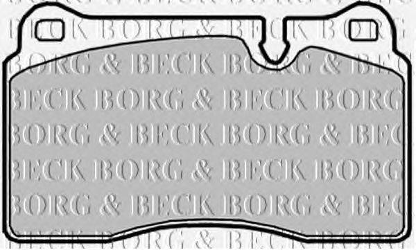 Комплект тормозных колодок, дисковый тормоз BORG & BECK BBP2017