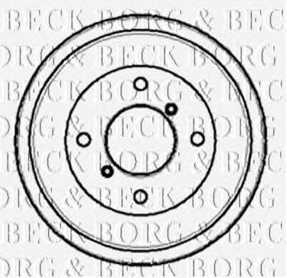 Тормозной барабан BORG & BECK BBR7027