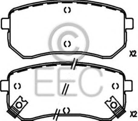 Комплект тормозных колодок, дисковый тормоз EEC BRP1442