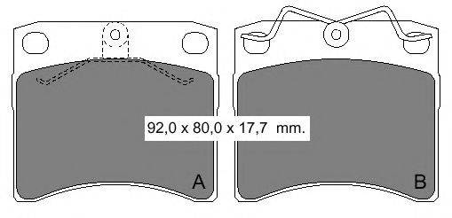 Комплект тормозных колодок, дисковый тормоз VEMA 834301