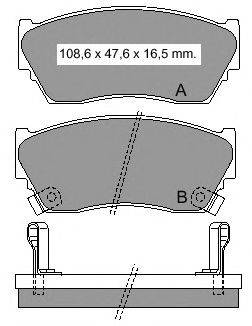Комплект тормозных колодок, дисковый тормоз VEMA 21658