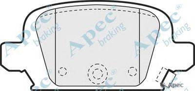 Комплект тормозных колодок, дисковый тормоз APEC braking PAD1189