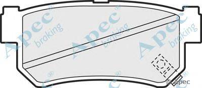 Комплект тормозных колодок, дисковый тормоз APEC braking PAD1200