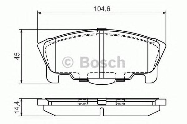 Комплект тормозных колодок, дисковый тормоз BOSCH 23783