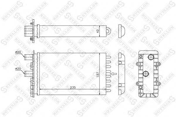 Теплообменник, отопление салона STELLOX 10-35079-SX