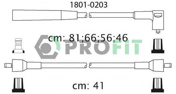 Комплект проводов зажигания PROFIT 1801-0203