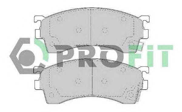 Комплект тормозных колодок, дисковый тормоз PROFIT 50000950