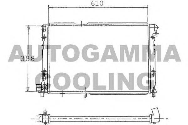 Радиатор, охлаждение двигателя AUTOGAMMA 100279