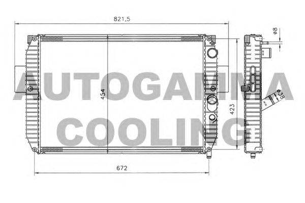 Радиатор, охлаждение двигателя AUTOGAMMA 403494