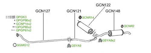 Система выпуска ОГ GT Exhaust 122