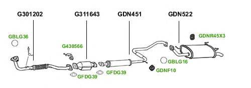 Система выпуска ОГ GT Exhaust 1369