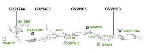 Система выпуска ОГ GT Exhaust 2854