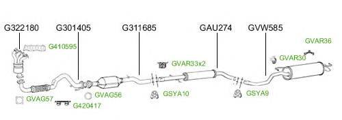 Система выпуска ОГ GT Exhaust 4694