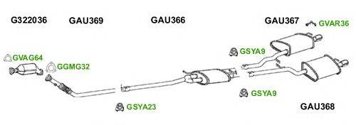 Система выпуска ОГ GT Exhaust 6027