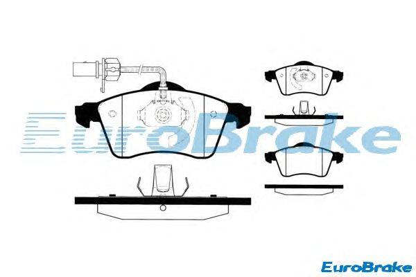 Комплект тормозных колодок, дисковый тормоз EUROBRAKE 5501224750