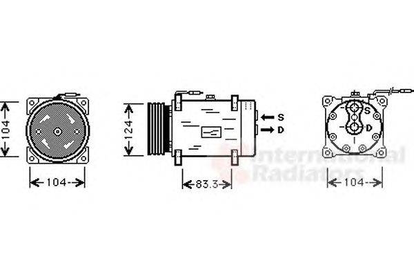 Компрессор, кондиционер VAN WEZEL 4300K038