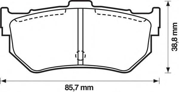 Комплект тормозных колодок, дисковый тормоз REMSA 18300