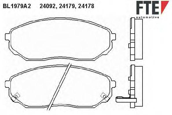 Комплект тормозных колодок, дисковый тормоз FTE BL1979A2