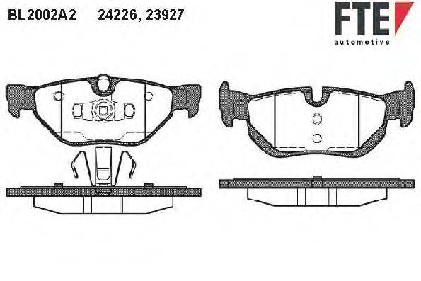 Комплект тормозных колодок, дисковый тормоз FTE BL2002A2